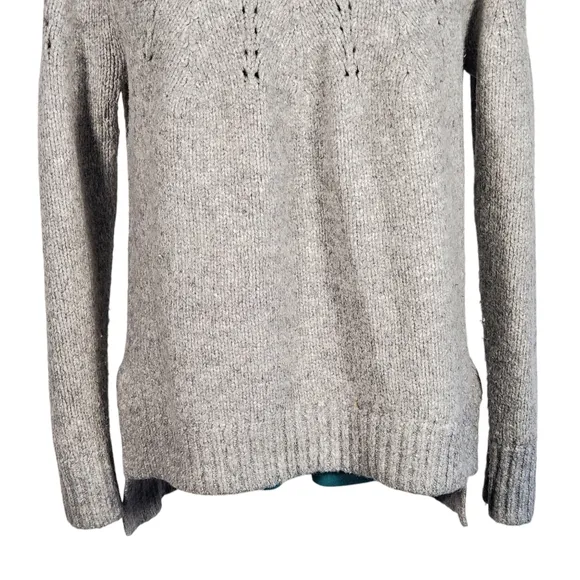 Banana Republic Mock Neck Sweater Gray Chunky Medium