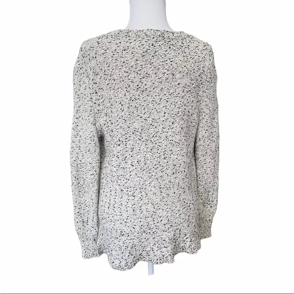 Banana Republic Textured Speckled V Neck Chunky Knit Sweater Womens Size Medium
