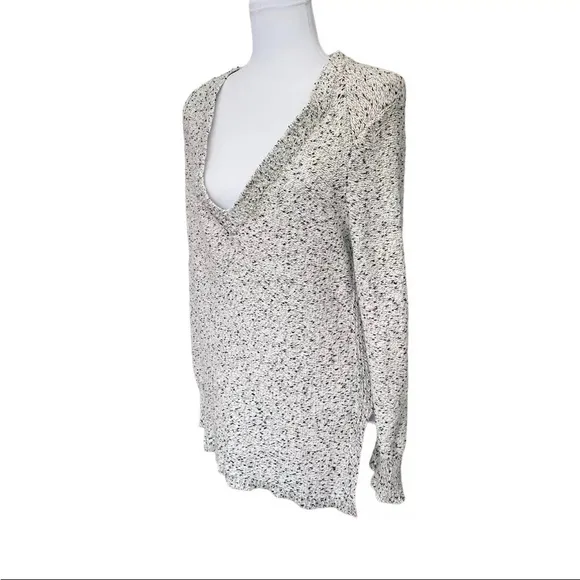 Banana Republic Textured Speckled V Neck Chunky Knit Sweater Womens Size Medium