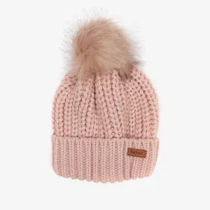 Barbour SALTBURN Womens Pom-Pom Beanie Pink
