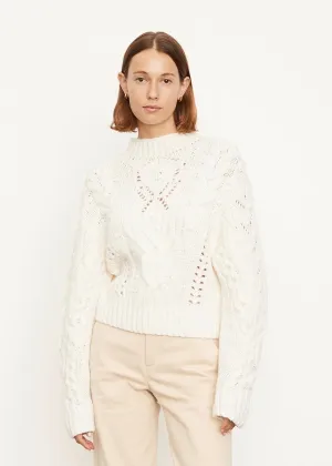 Bauble Cable Mock Neck (Off White)