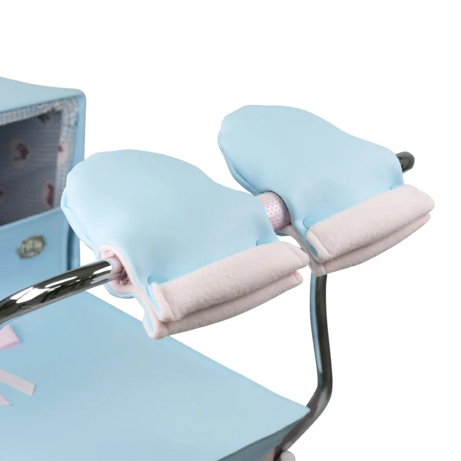 BebeLux Aquamarine Blue 'Sweet Cupcake' Doll's Pram Mittens 6400- CK