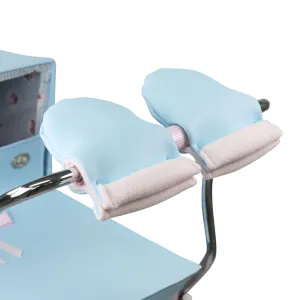 BebeLux Aquamarine Blue 'Sweet Cupcake' Doll's Pram Mittens 6400- CK