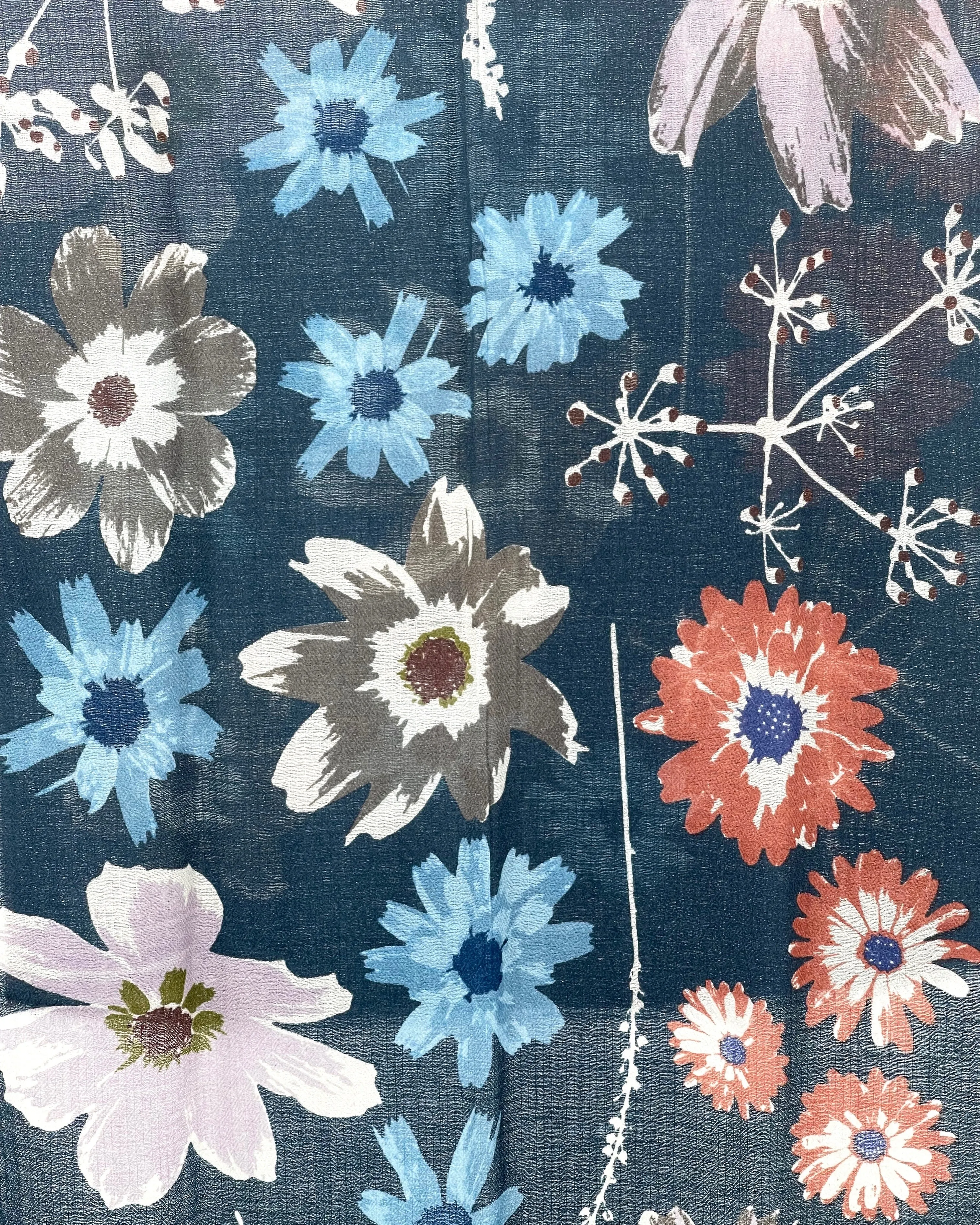 Bed of Flowers Wool & Silk Scarves