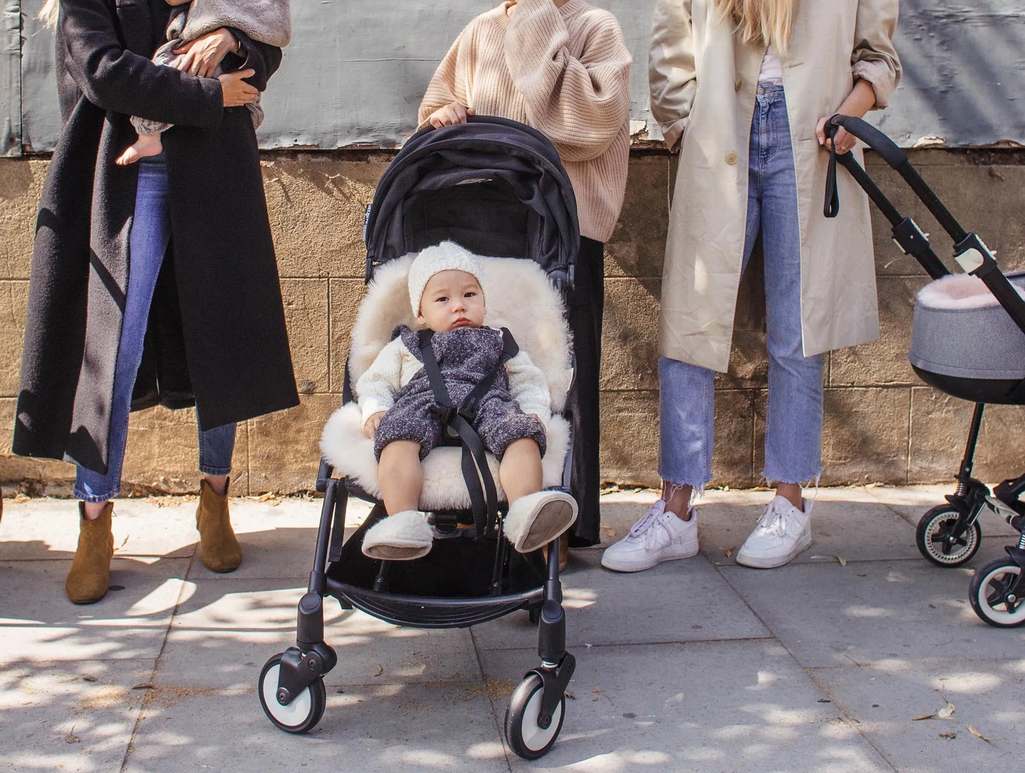 Binibamba Sheepskin Buggy Liner - Milk