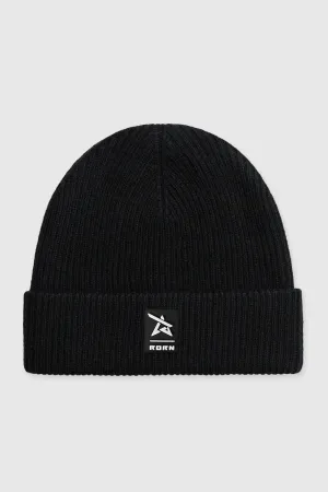 Black Cashmere Wool Beanie