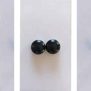 Black Round Scarf Pin