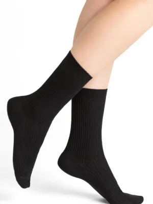 Bleuforet Ribbed Micro-Modal and Cashmere Socks - 6377