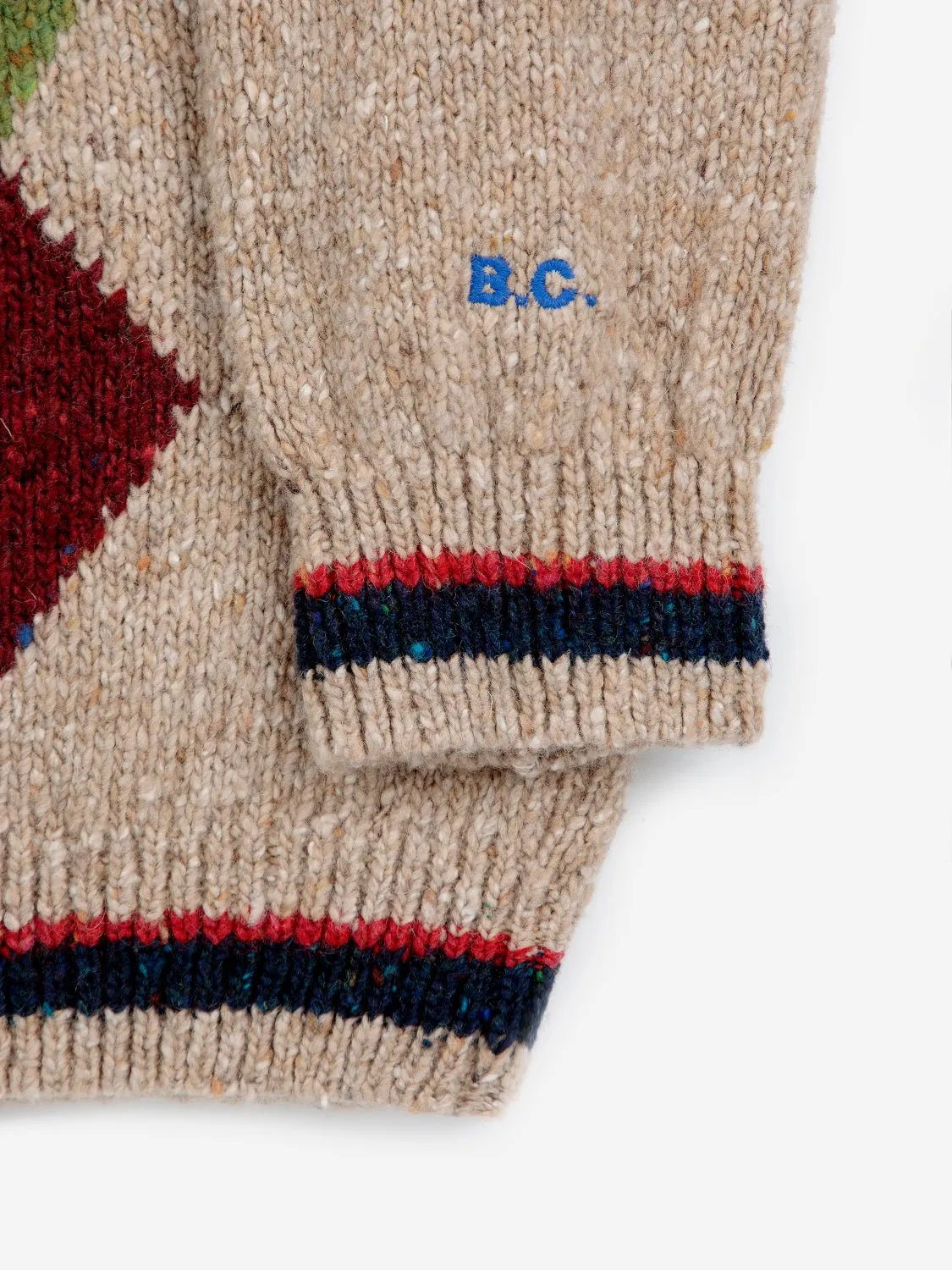 Bobo Diamonds Intarsia Cardigan by Bobo Choses