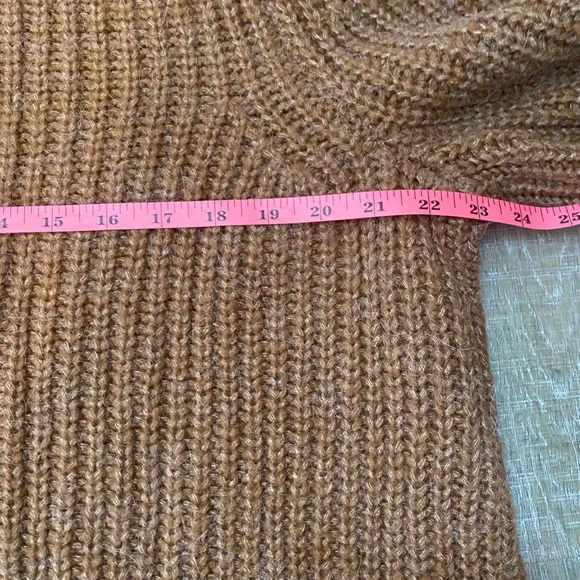 BODEN | Ribbed Fluffy High Neck Jumper Turtleneck Sweater Brown Tan Women’s 10