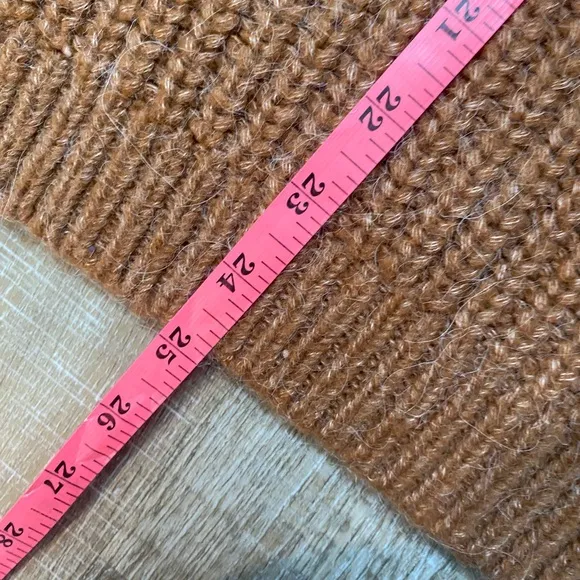 BODEN | Ribbed Fluffy High Neck Jumper Turtleneck Sweater Brown Tan Women’s 10