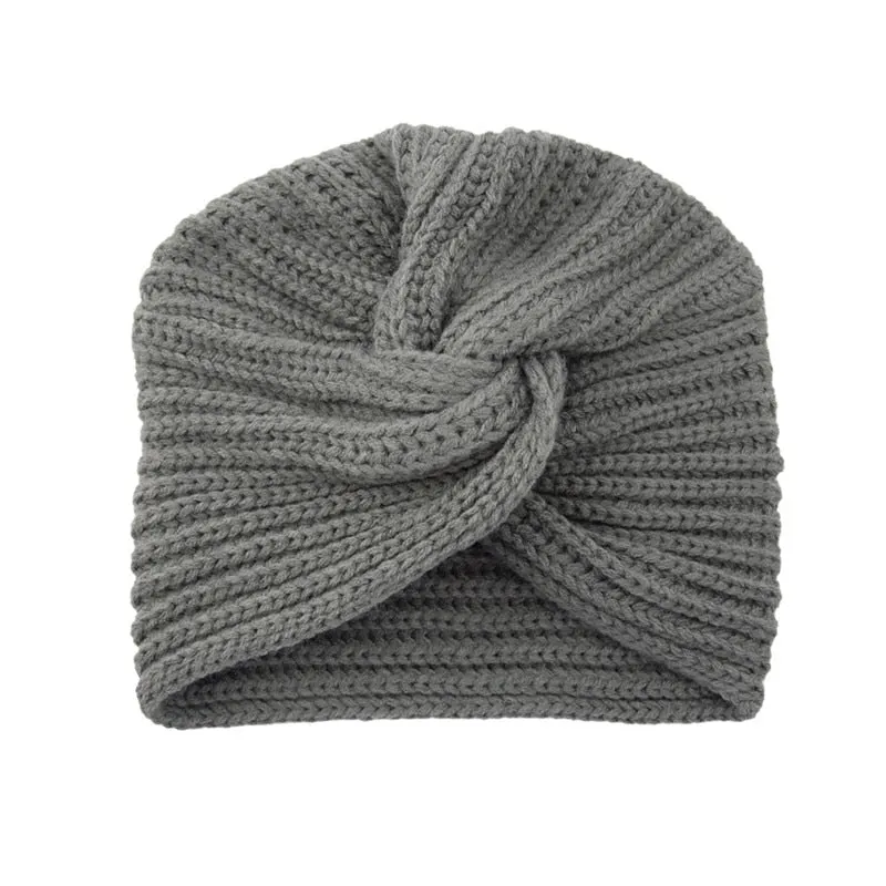 Bohemia turban cashmere cross wrap knitted Beanie