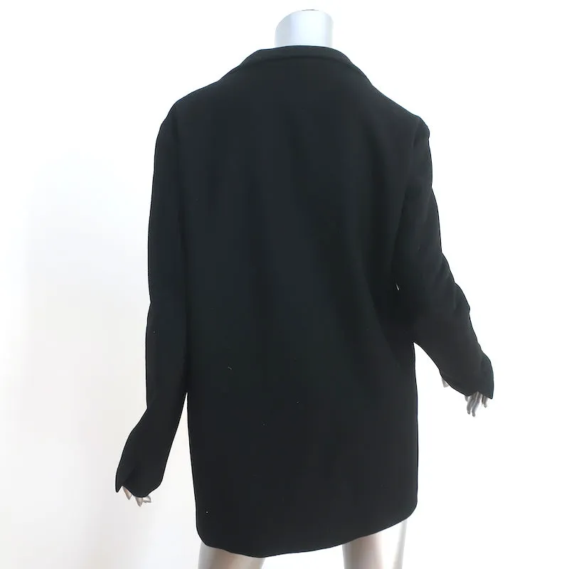 Bottega Veneta Jacket Black Virgin Wool-Cashmere Size 40 Oversize Blazer