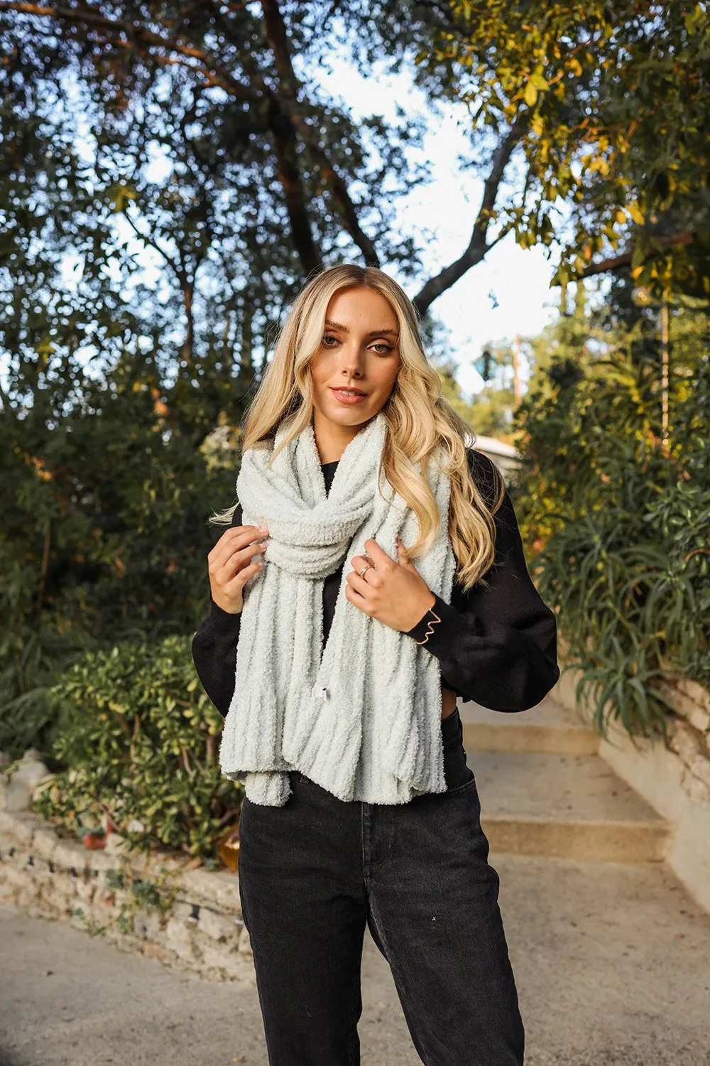 Boucle Vertical Knit Scarf (5 colors)