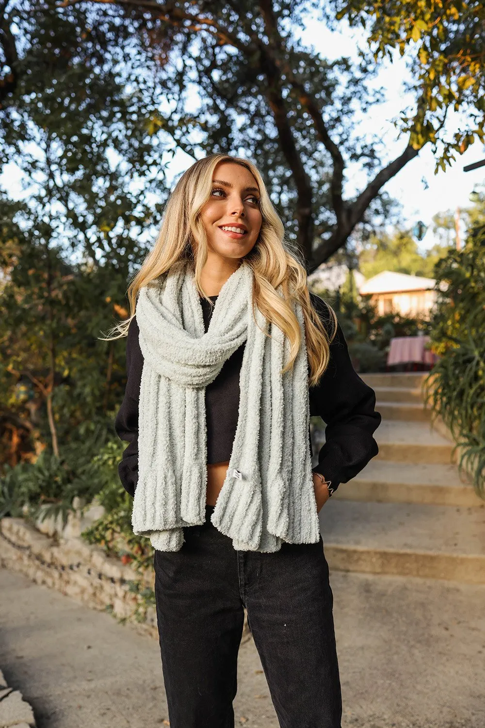 Boucle Vertical Knit Scarf (5 colors)