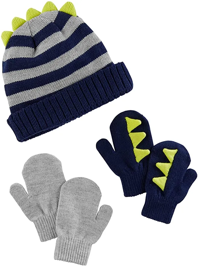 Brand new Simple Joys by Carter's Boys' Hat and Mitten Set, Sz 2T-5T