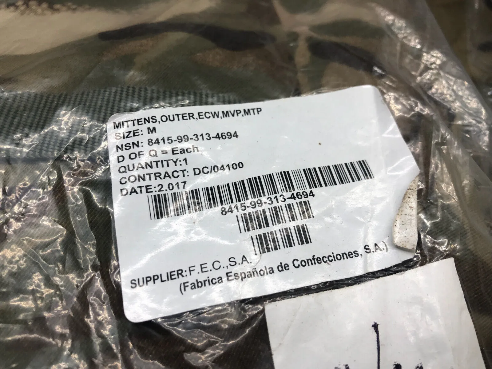 British Army MTP GoreTex Outer Mittens Waterproof MVP Extreme Cold Size M Medium