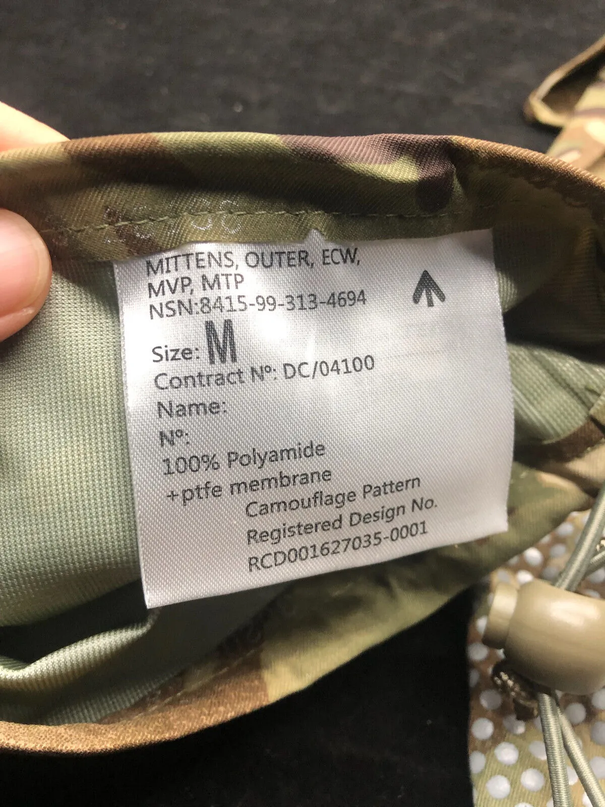 British Army MTP GoreTex Outer Mittens Waterproof MVP Extreme Cold Size M Medium