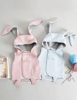 Bunny Sleeveless Jacket Pink