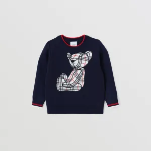 Burberry Thomas Bear Jacquard Wool Blend Sweater