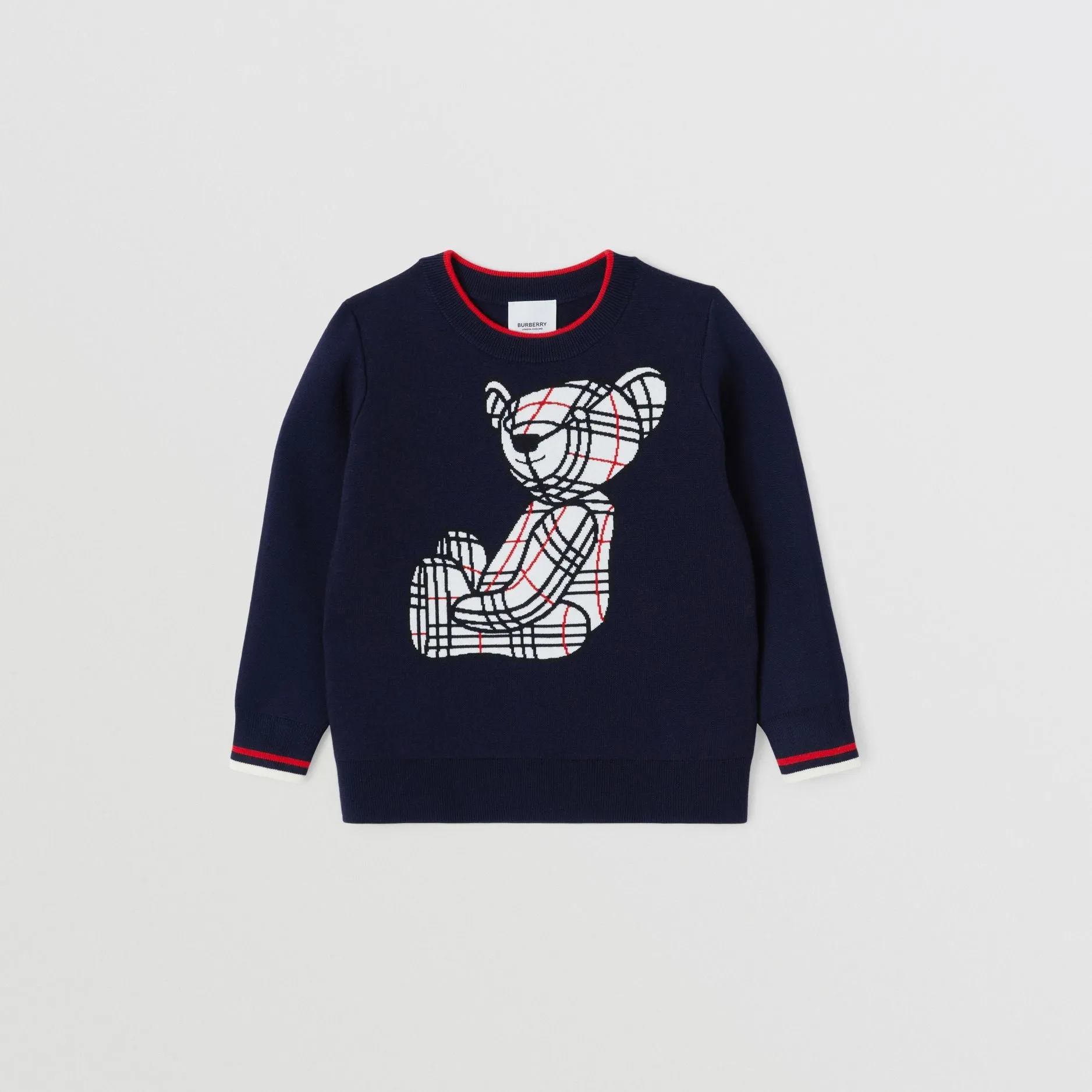 Burberry Thomas Bear Jacquard Wool Blend Sweater
