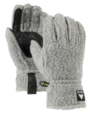 Burton Womens Stovepipe Fleece Gloves - Gray Heather - 2023
