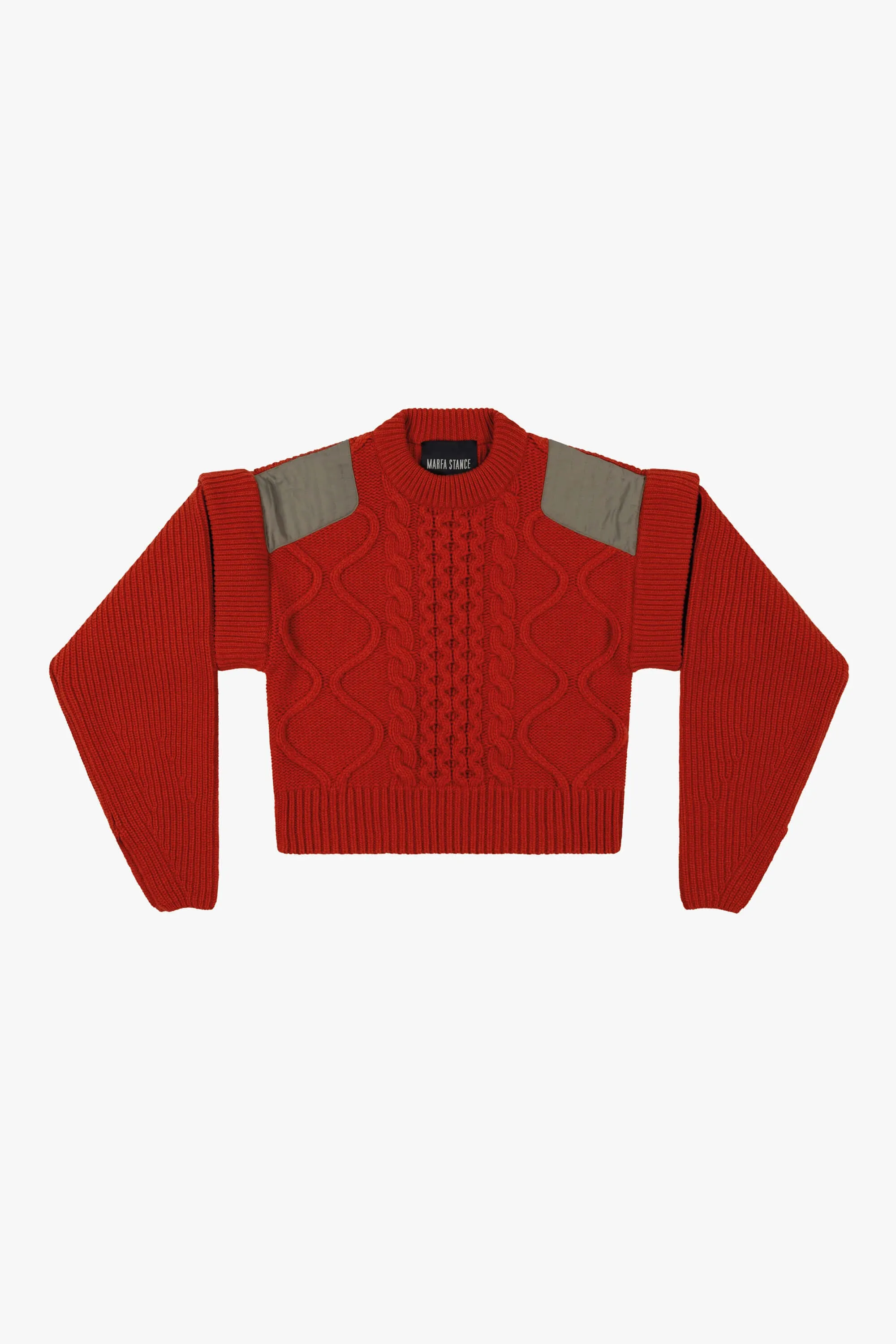 Cable Knit Crew Jumper - Amber