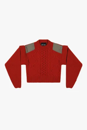 Cable Knit Crew Jumper - Amber