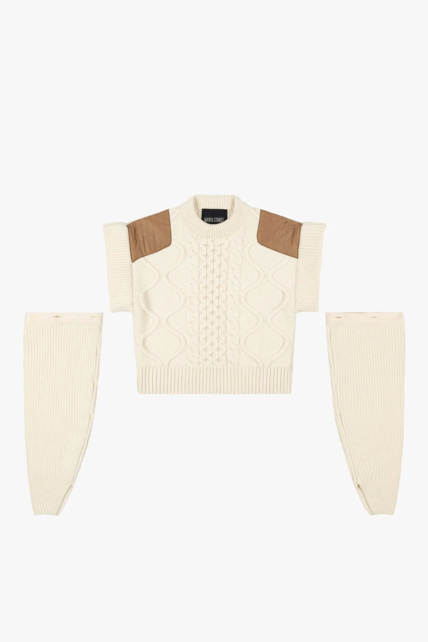 Cable Knit Crew Jumper - Ivory
