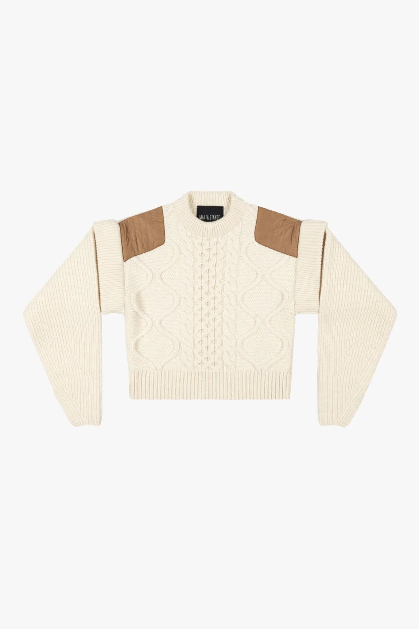 Cable Knit Crew Jumper - Ivory