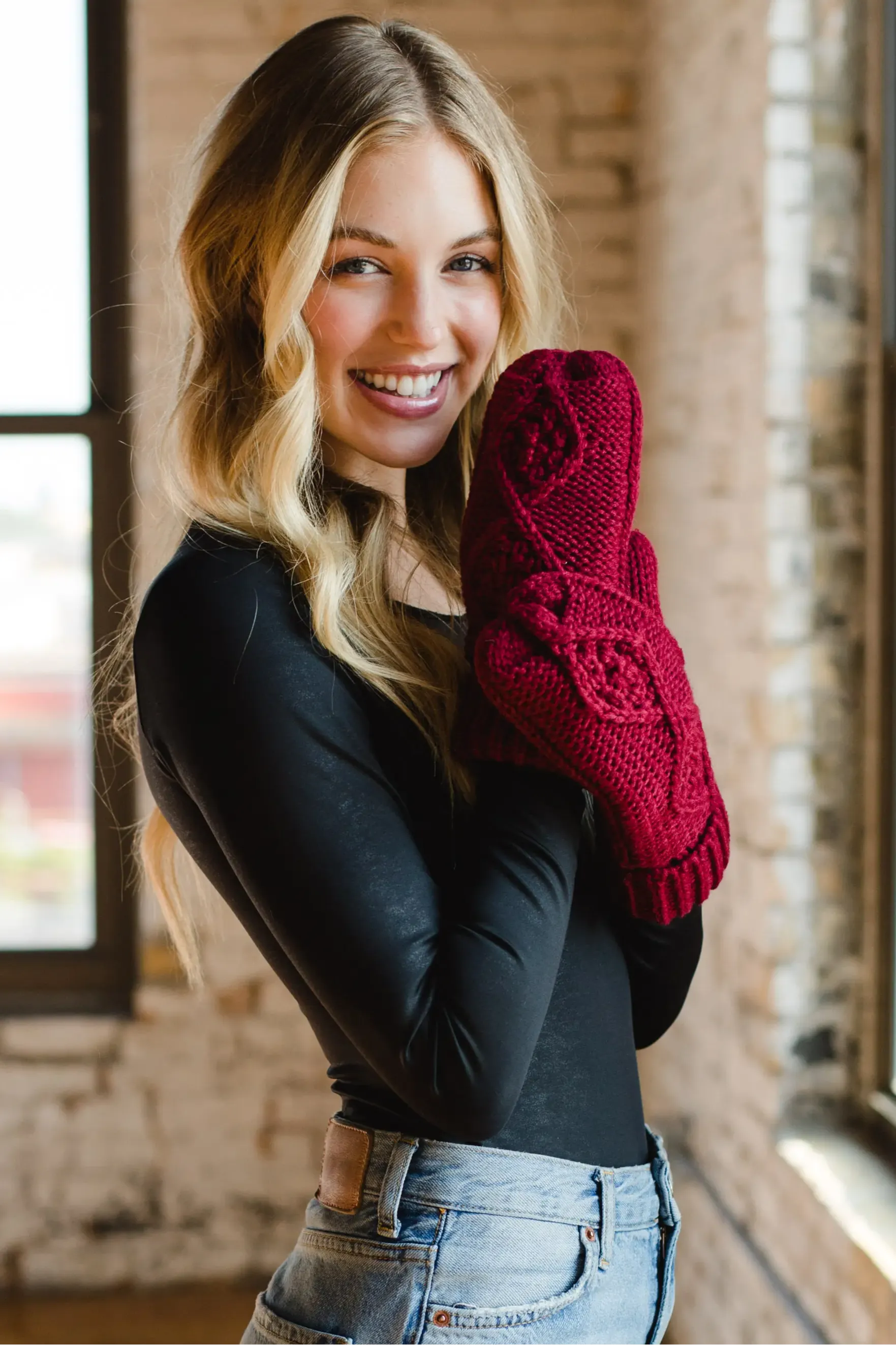 Cable Knit Mittens