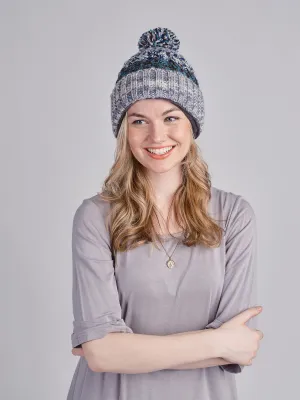 Cable Knit Pom Pom Beanie.