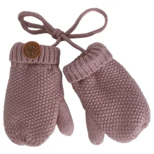 Calikids Knit Mitts -Rose Cendre