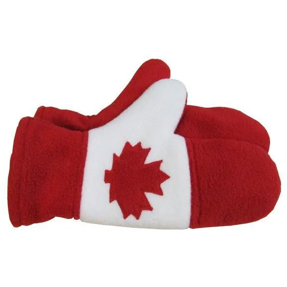 CANADA REVERSIBLE MITTENS RED