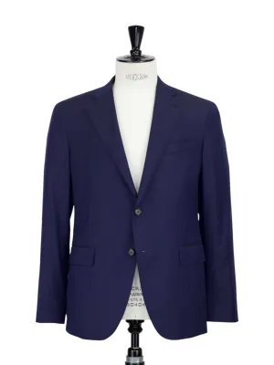 Caruso Navy Super 170's Wool & Cashmere "Cashmere Wish" Herringbone Boheme Suit   Extra Trousers