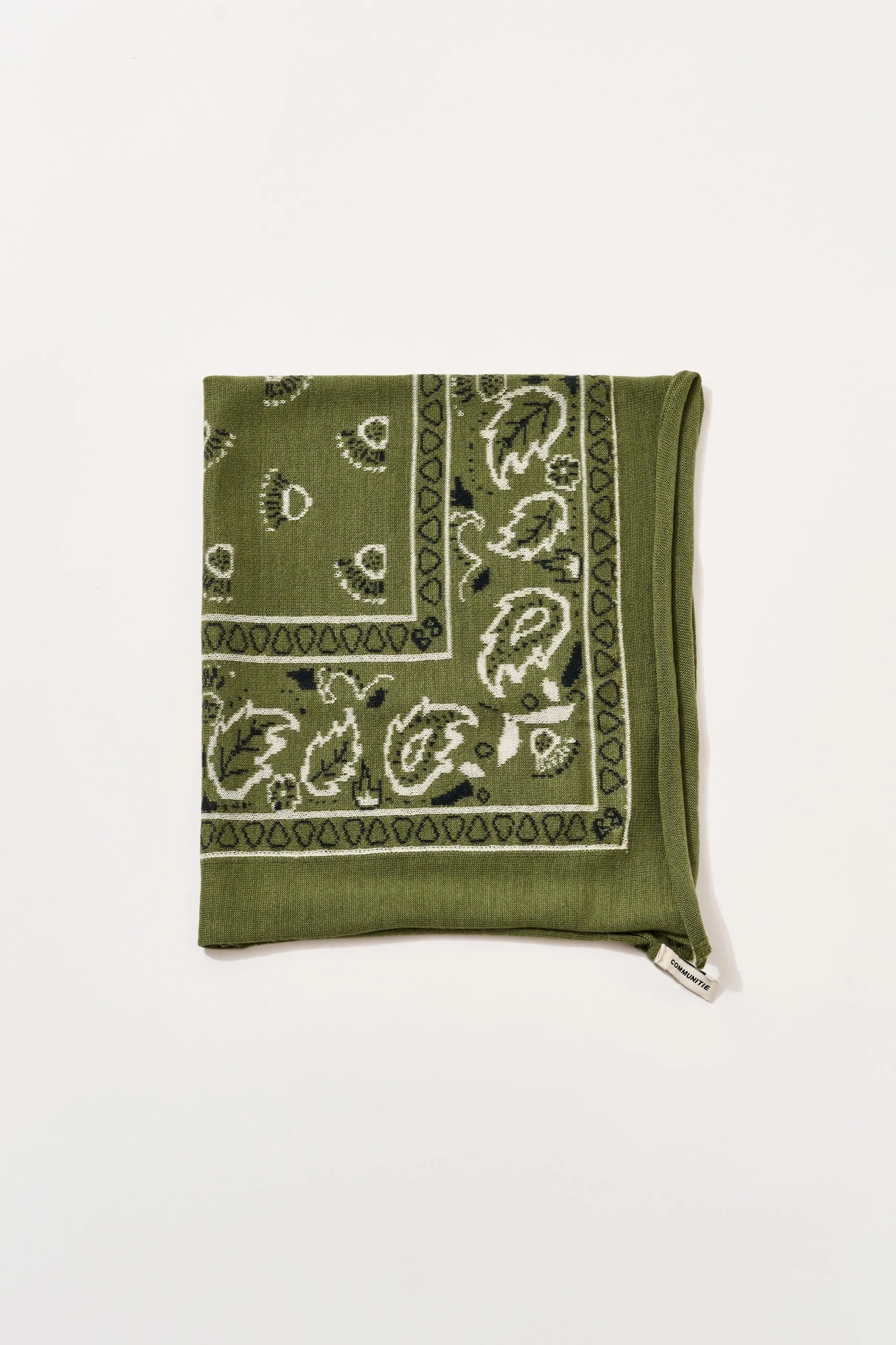 Cashmere Bandana in Bronze Green