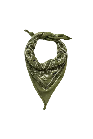 Cashmere Bandana in Bronze Green