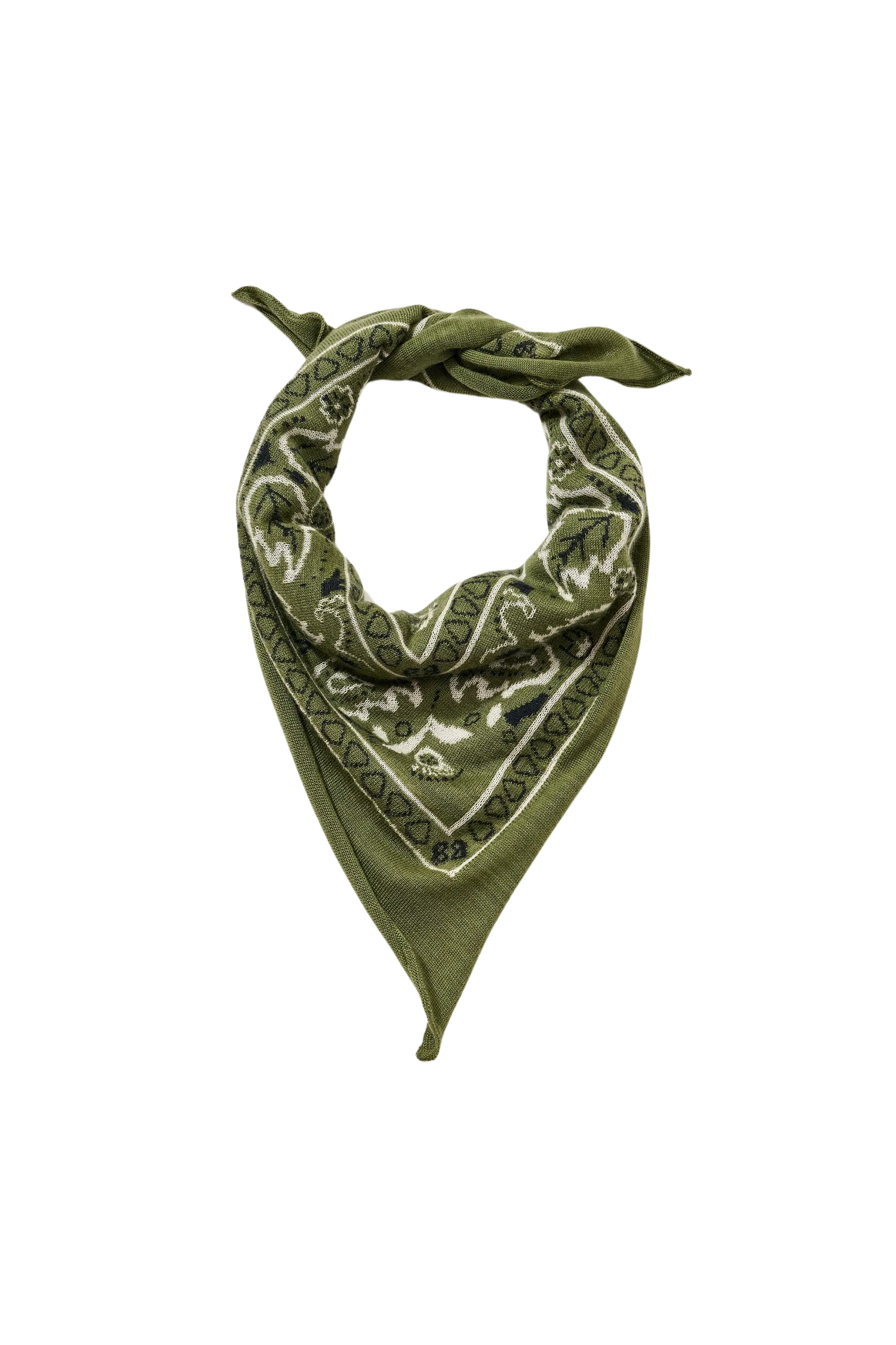 Cashmere Bandana in Bronze Green