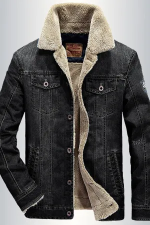 Cashmere denim coat cashmere jacket