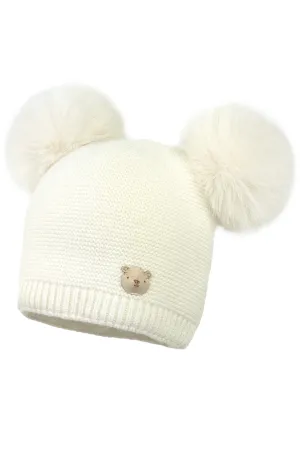 Cashmere Double Faux Fur Pom Pom Hat