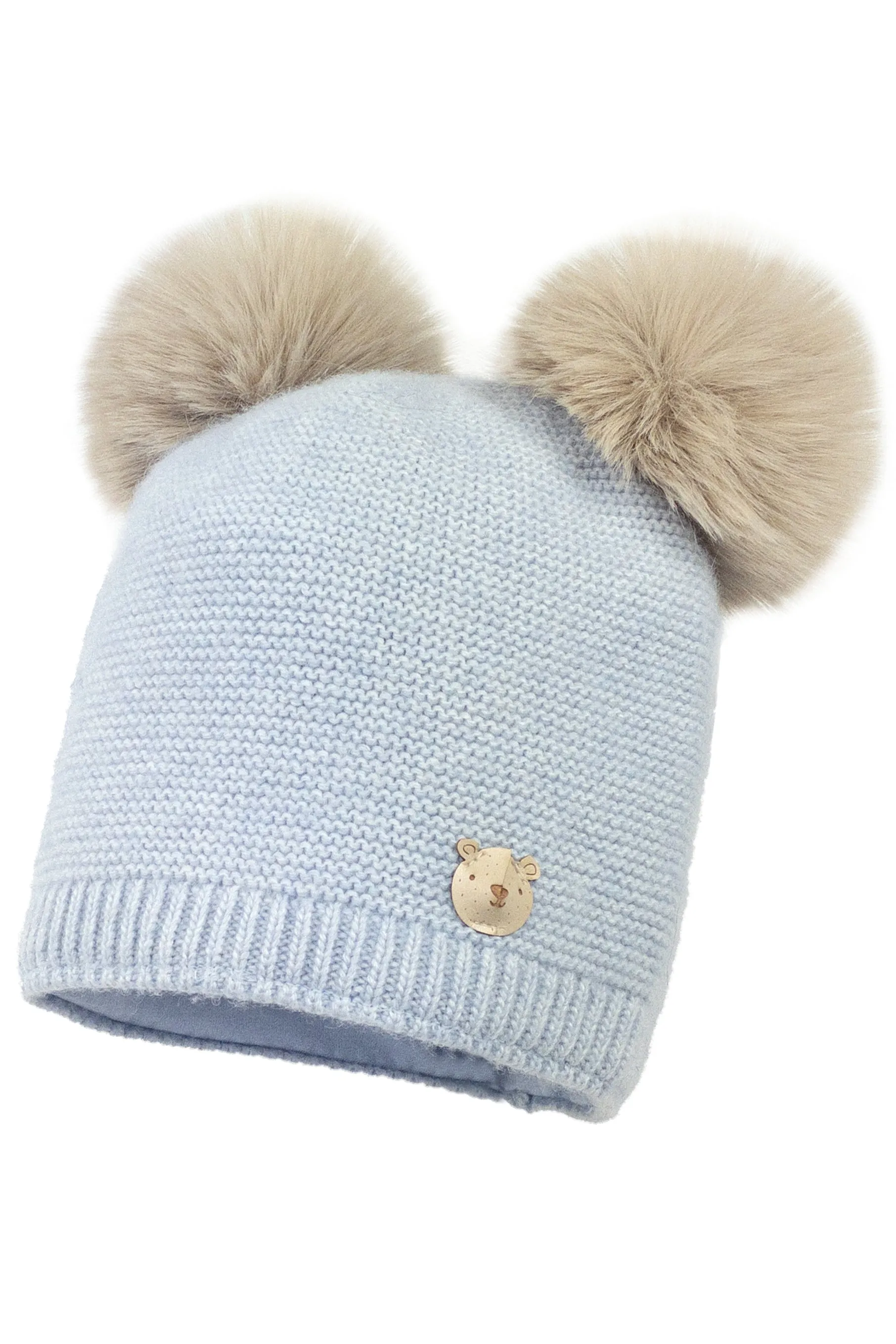 Cashmere Double Faux Fur Pom Pom Hat