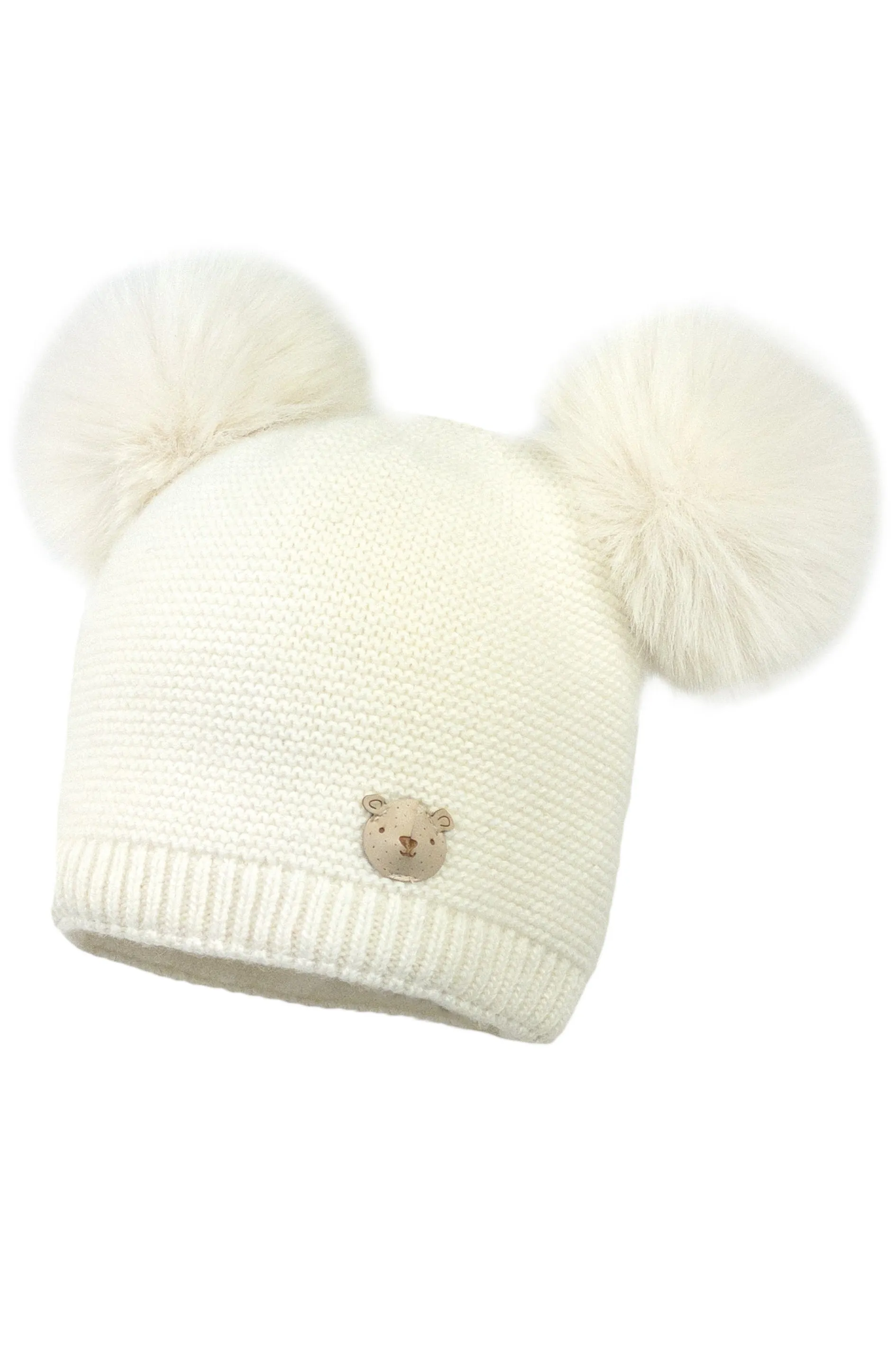 Cashmere Double Faux Fur Pom Pom Hat