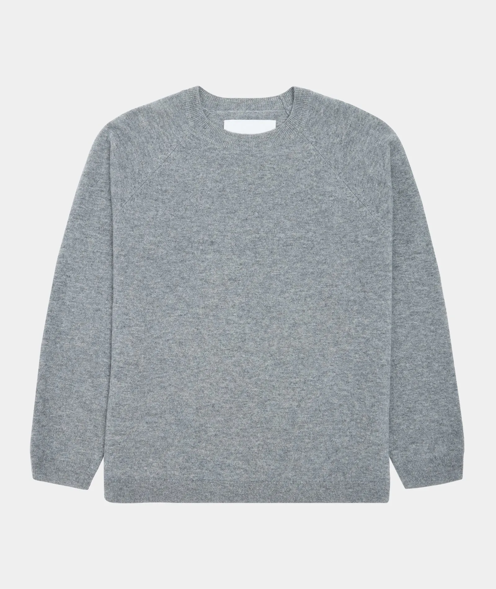 Cashmere Raglan Knit - Light Grey Melange