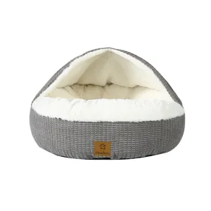 Charlie's Snookie Hooded Calming Dog Bed Grey Extra Large