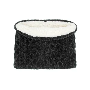 Chenille Knit Snood Neck Warmer | Black