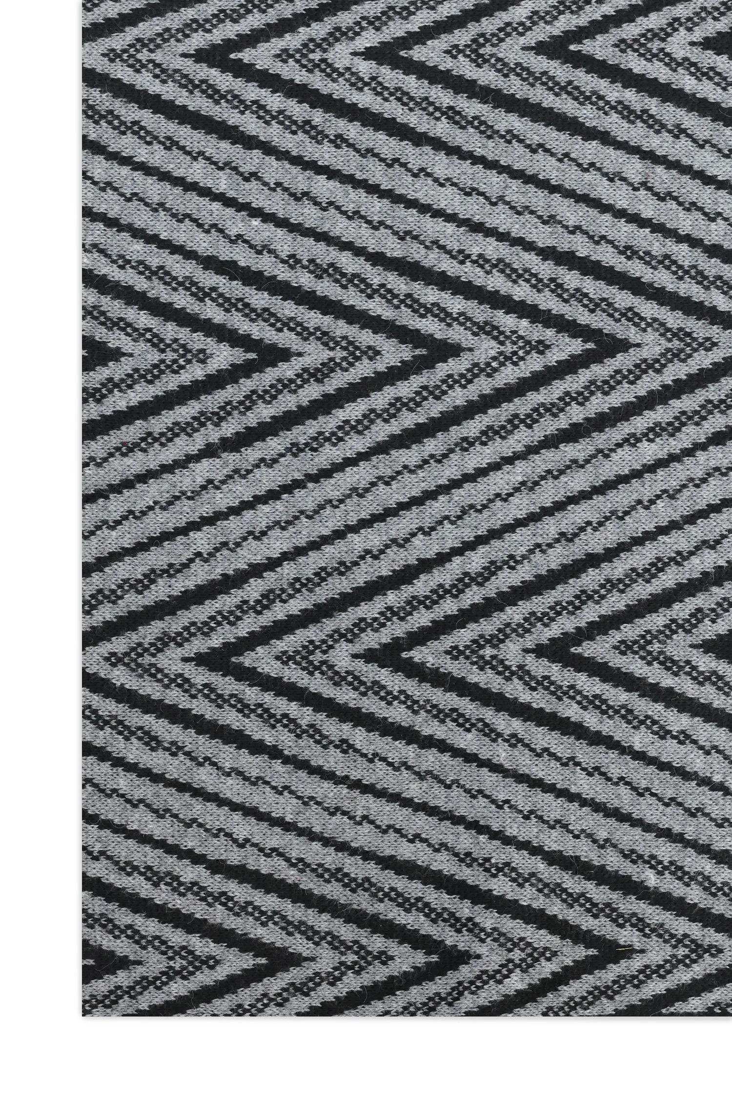 CHEVRON KNIT SCARF-BLACK