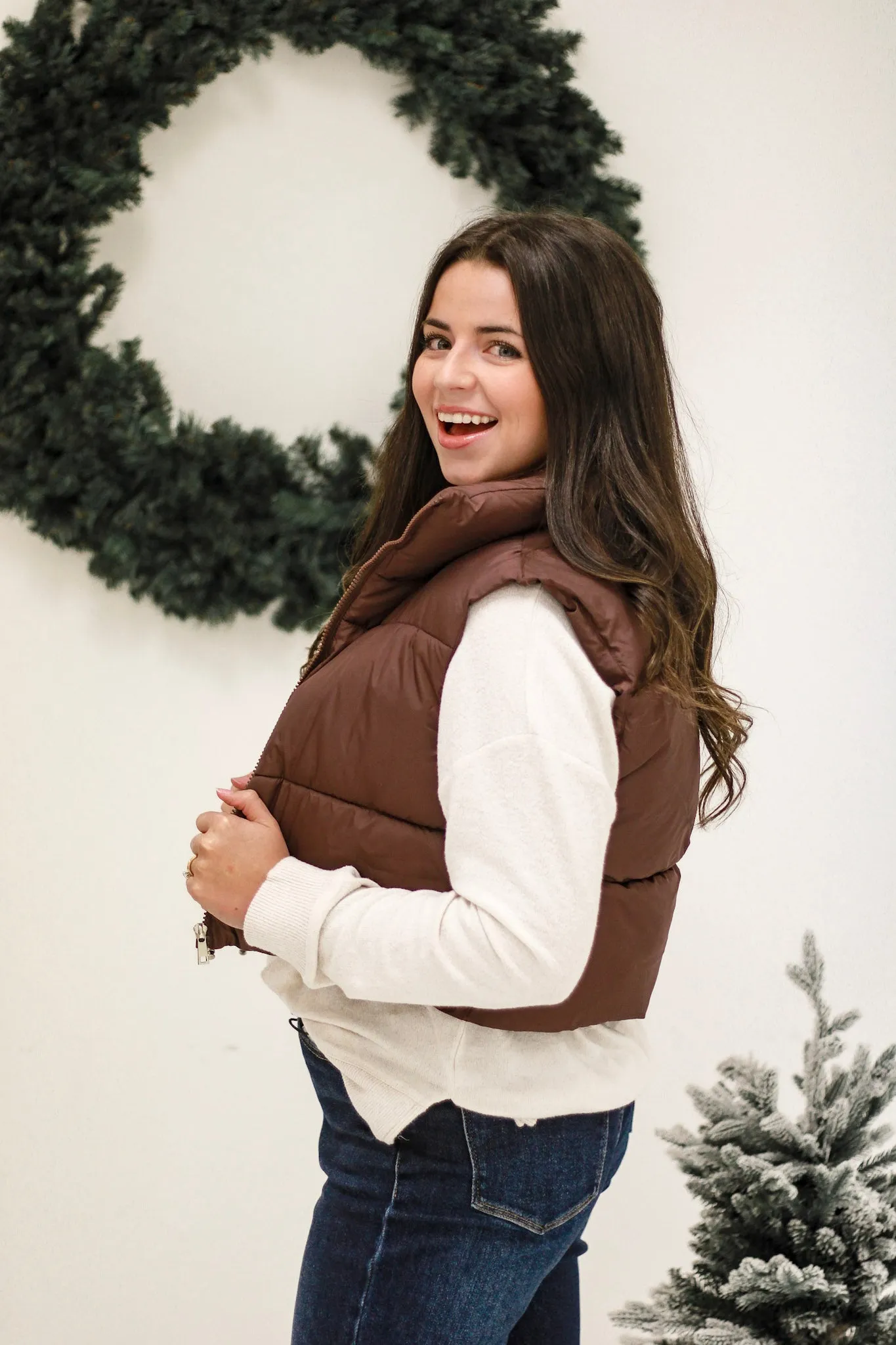 Chocolate Puffer Vest