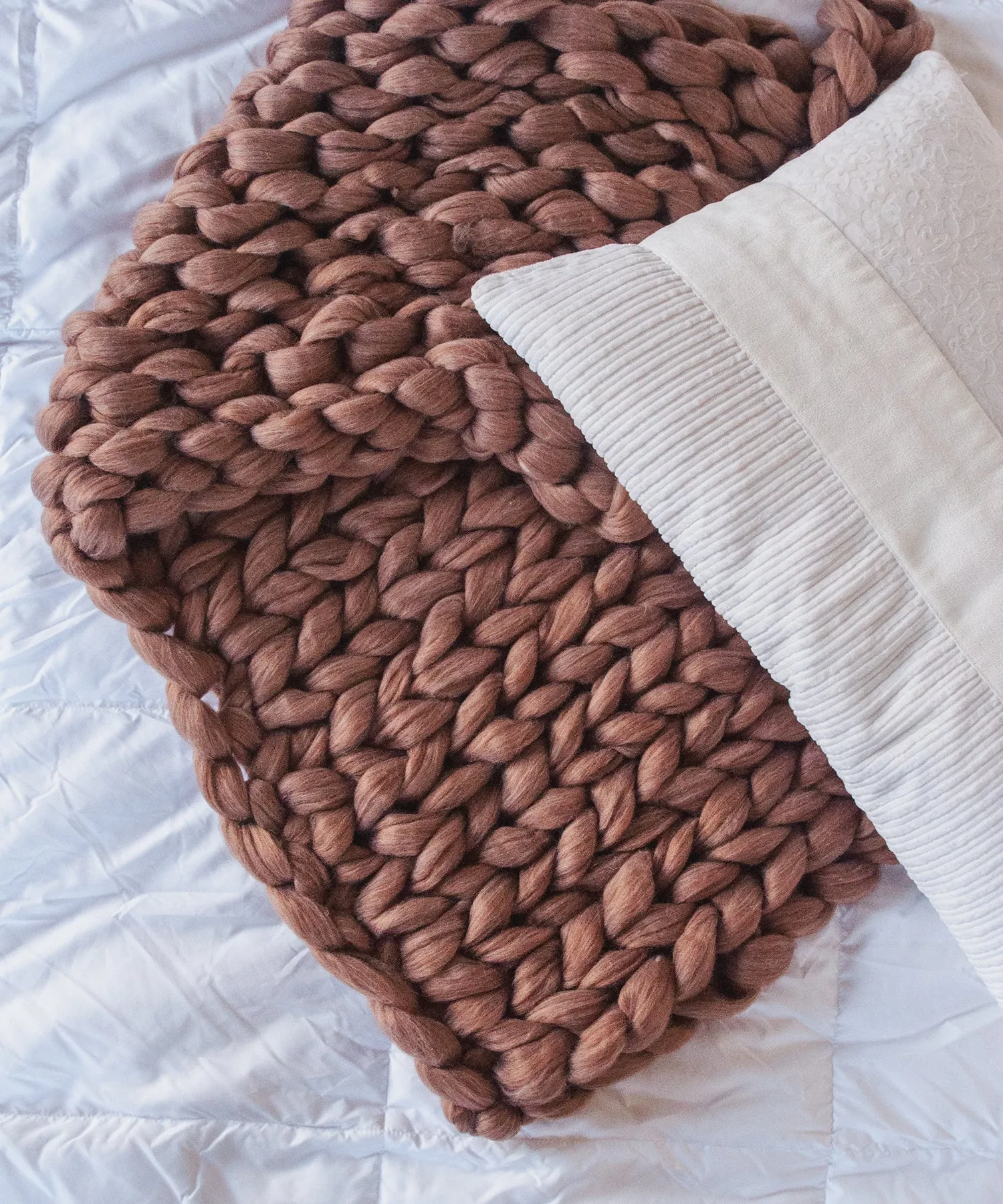 Chunky Knit Blanket - Wool