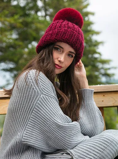Chunky Knit Faux Fur