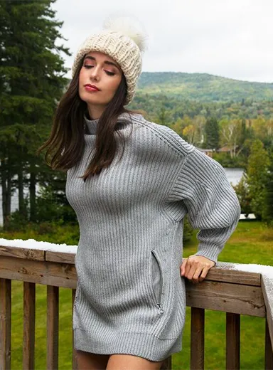 Chunky Knit Faux Fur